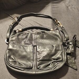 Elegant Black Leather Handbag